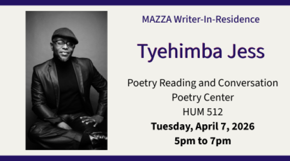 Poetry Center Tyehimba Jess April 7, 2026